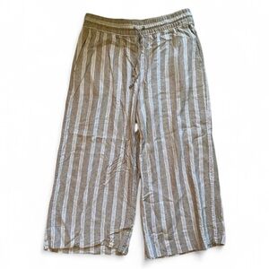 Banana republic linen wide leg crop
